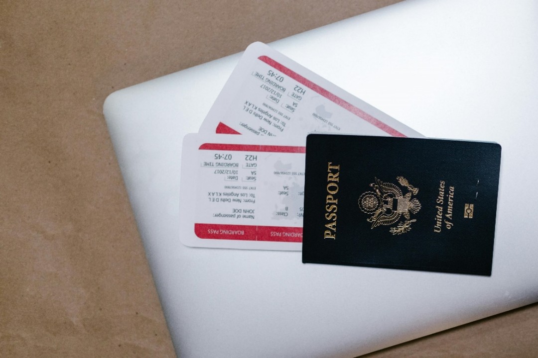Boarding passes and passport